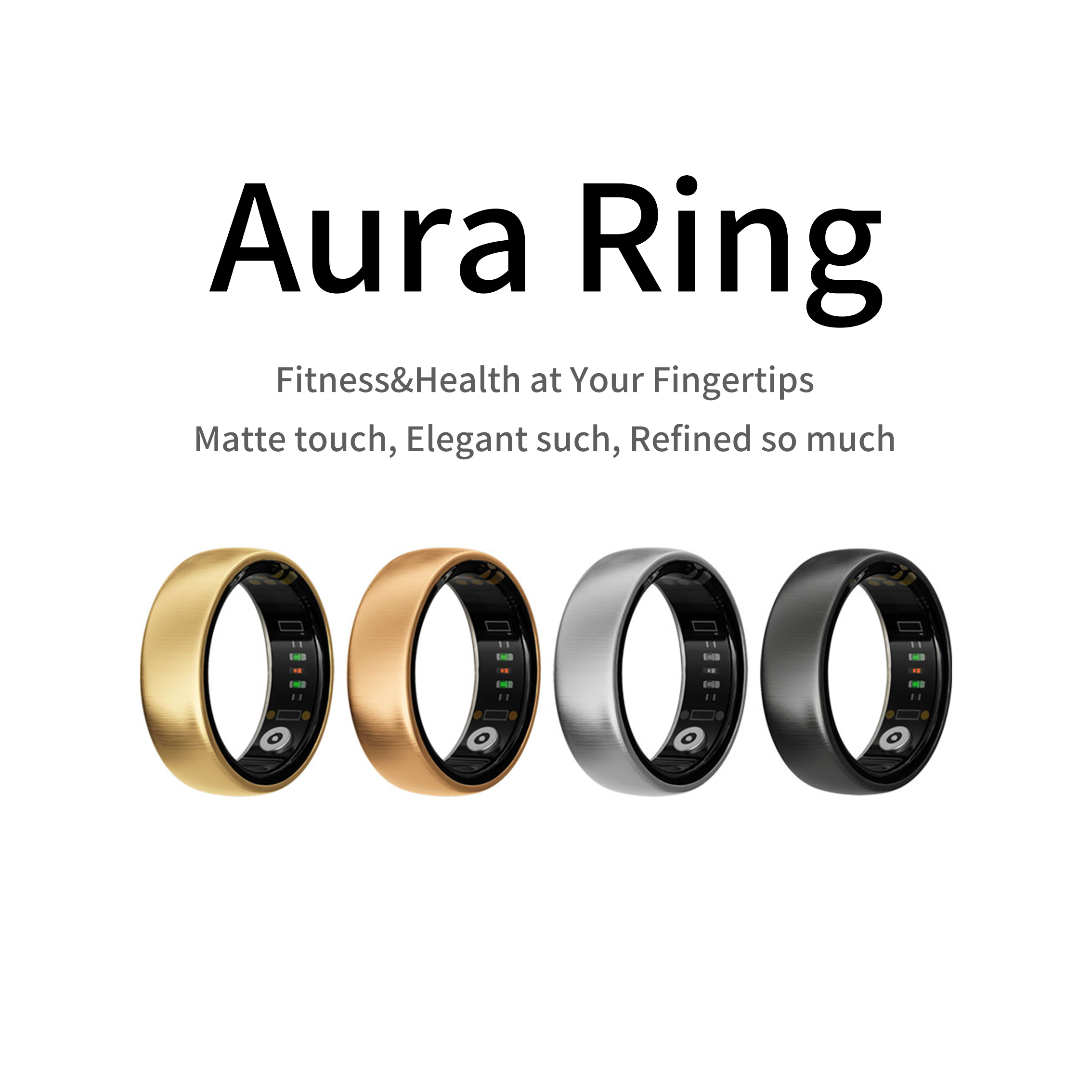 Health Monitors - AURA Matt Smart Ring, moniteur de