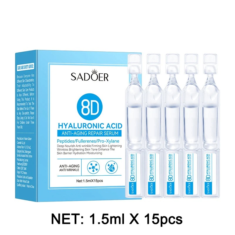Hyaluronic Acid Facial Serum - 1 boîte de 15 pièces d'essence