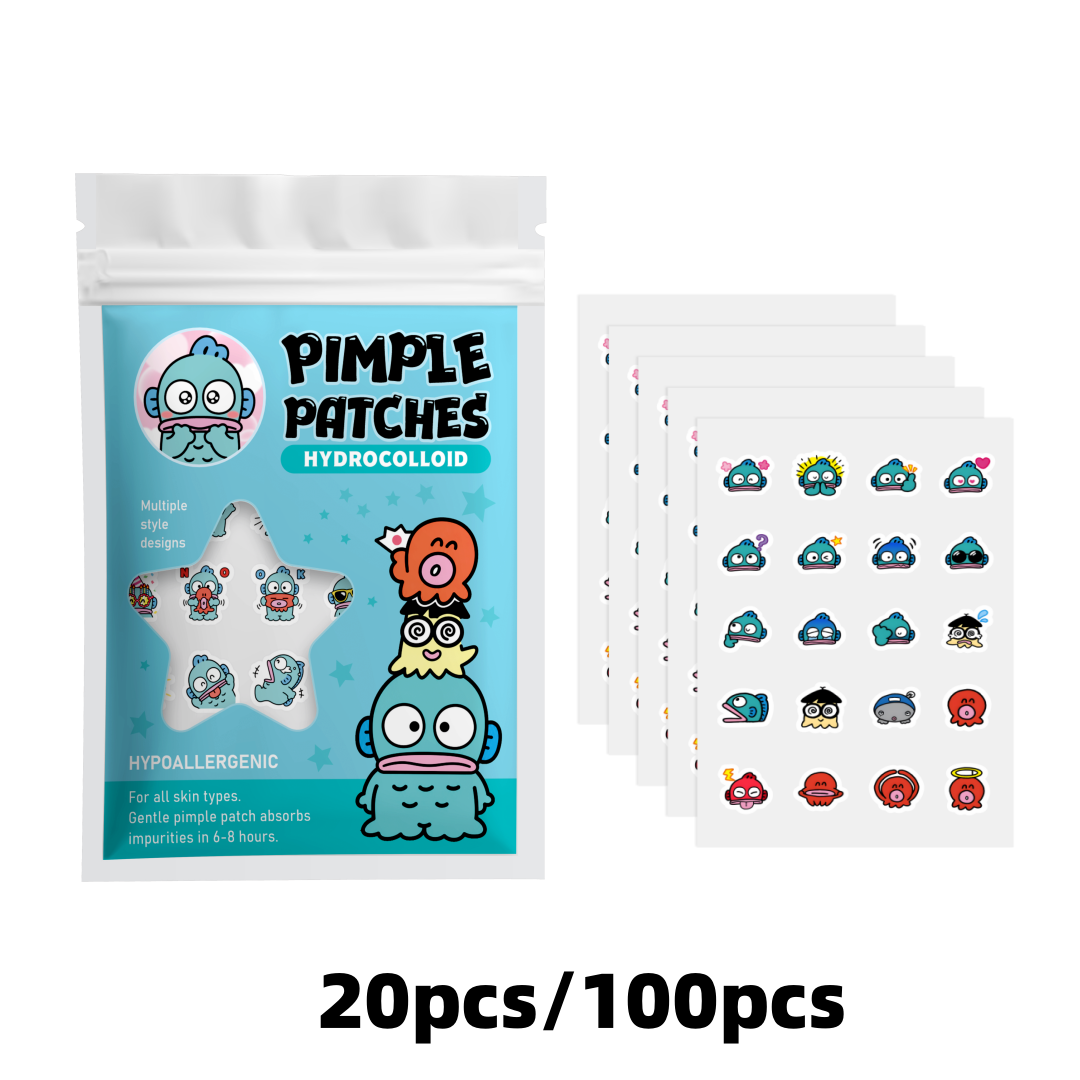 Hydrocolloid Pimple Patch - 100/20PCS Patchs Hydrocolloïdes Mignons en Forme