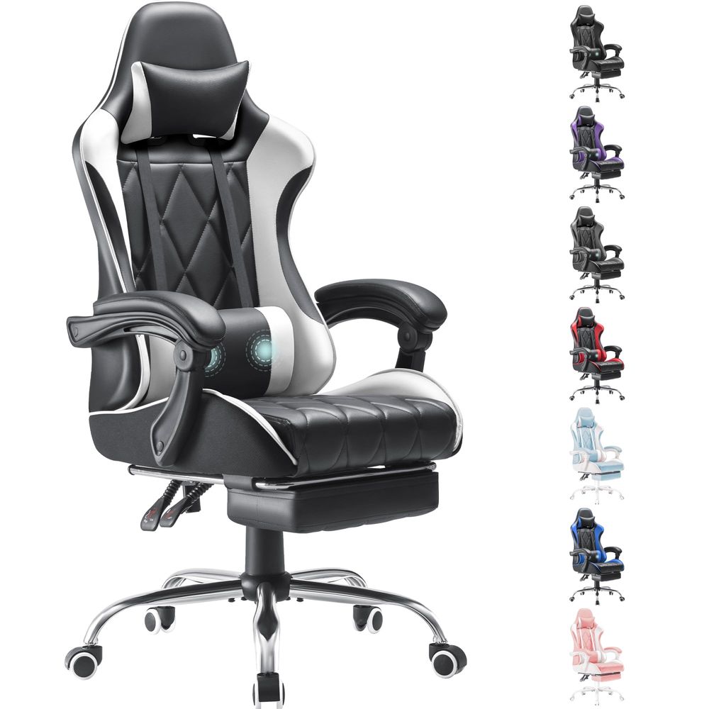 Massage - Chaise de jeu, chaise d'ordinateur avec