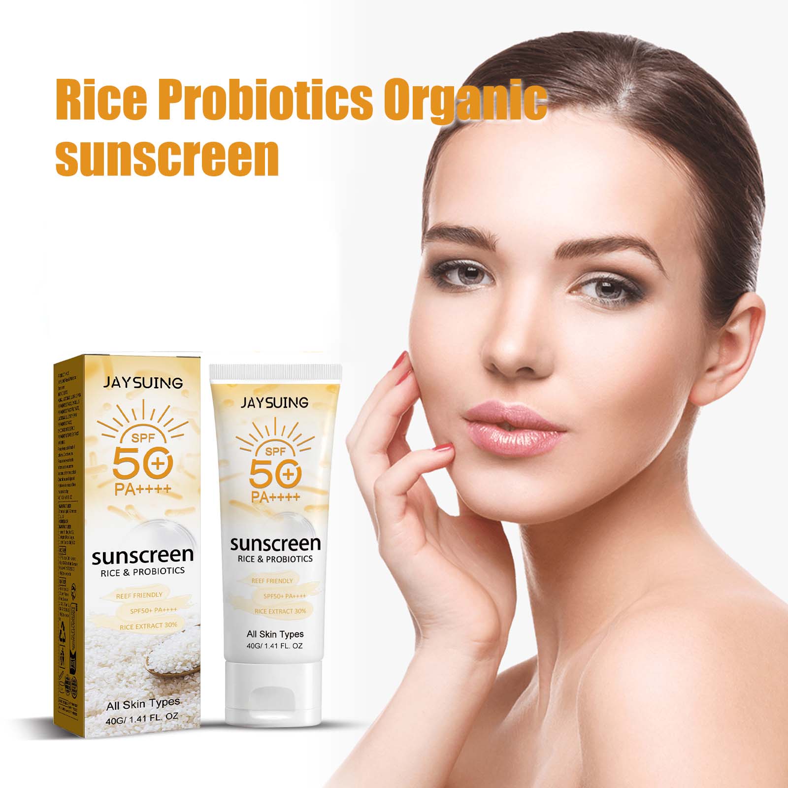 Spf 50 Waterproof Sunscreen - La crème solaire probiotique au riz
