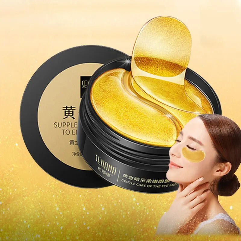Collagen Under Eye Patches - Masque hydratant doré pour les yeux,
