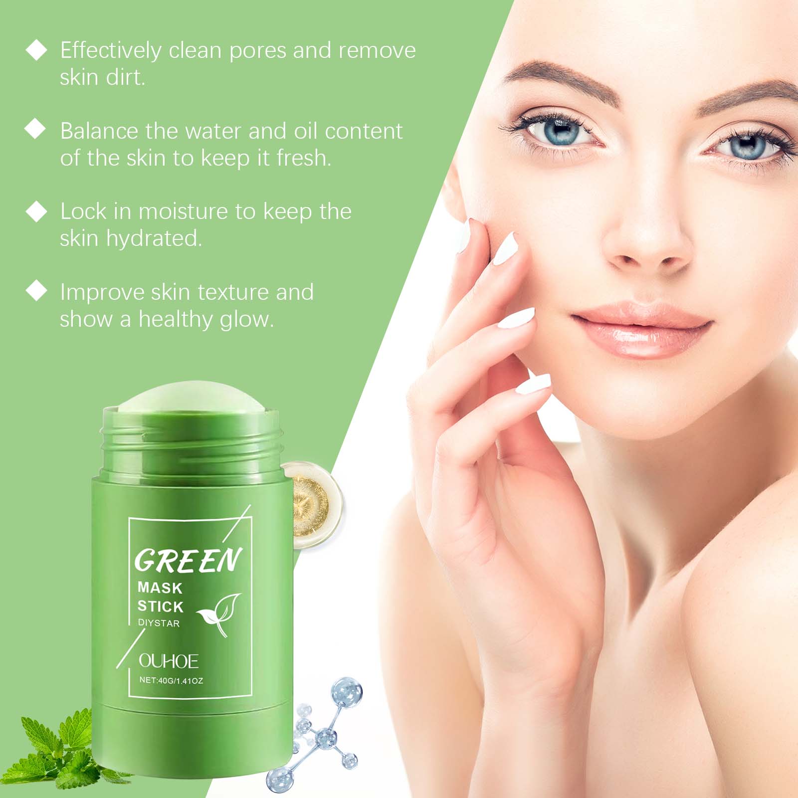 Masque en stick au thé vert po - Green Tea Cleansing Clay Mask avis et prix