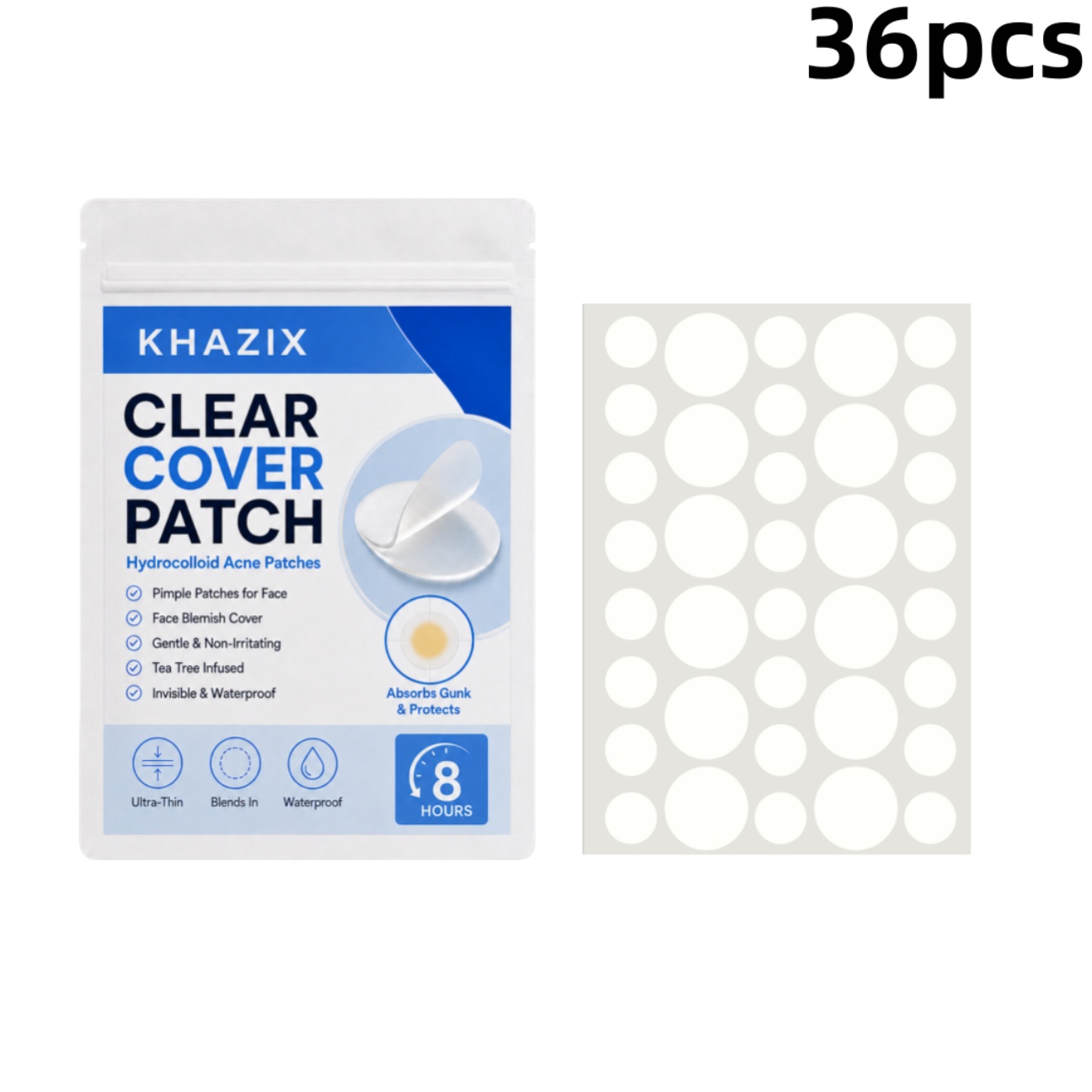 36 Patchs Transparents Hydroco - Hydrocolloid Pimple Patch avis et prix
