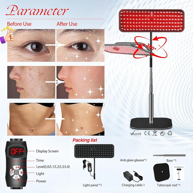 Panneau lumineux proche infrar - Led Light Therapy Face Mask avis et prix