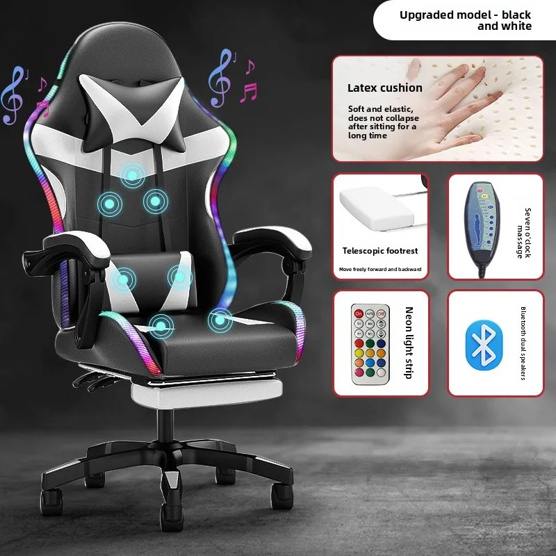 Chaise de gaming avec éclairag - Massage avis et prix