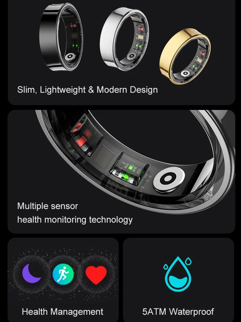 Nouveau anneau intelligent R09 - Health Monitors avis et prix